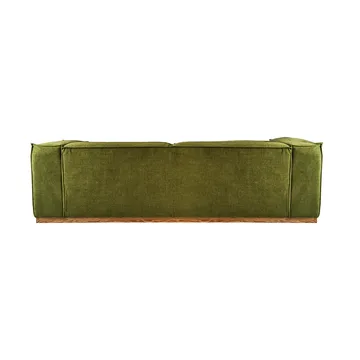 Bergsdal sofa - Luisa green 3975-Essen eikenkleurig gebeitst, 3-zits - 1898