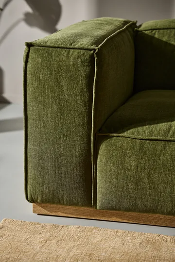 Bergsdal sofa - Luisa green 3975-Essen eikenkleurig gebeitst, 3-zits - 1898