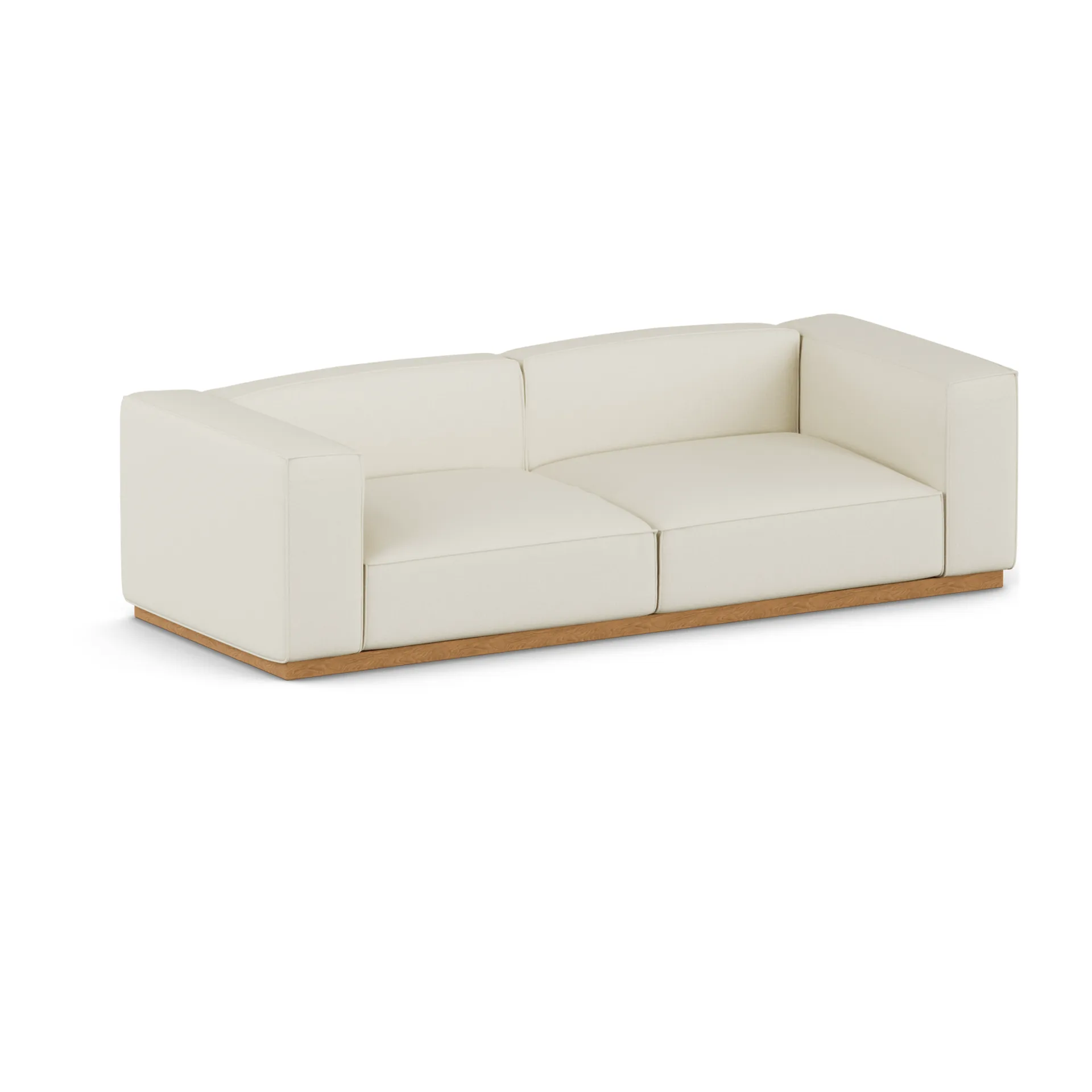 Bergsdal sofa, Oslo nature 1540-Essen eikenkleurig gebeitst, 3-zits 1898