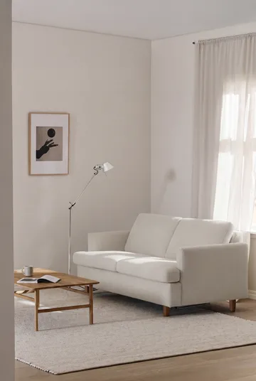 Binga 2,5-zits slaapbank - Jump Off White 1954-donker gebeitst essen - 1898