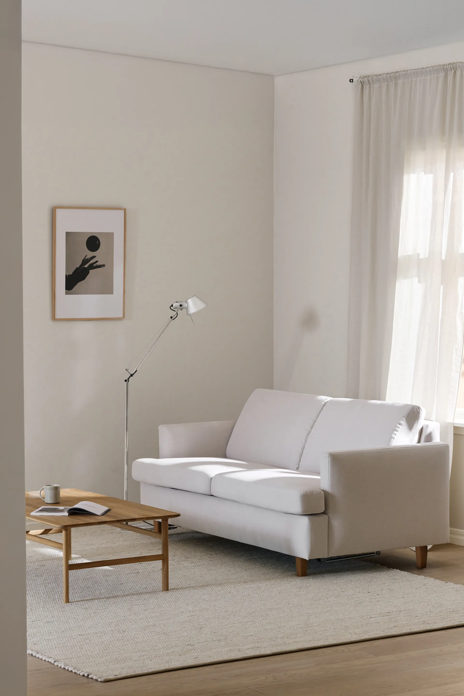 Binga 2,5-zits slaapbank, Oslo Nature 1540-donker gebeitst essen 1898