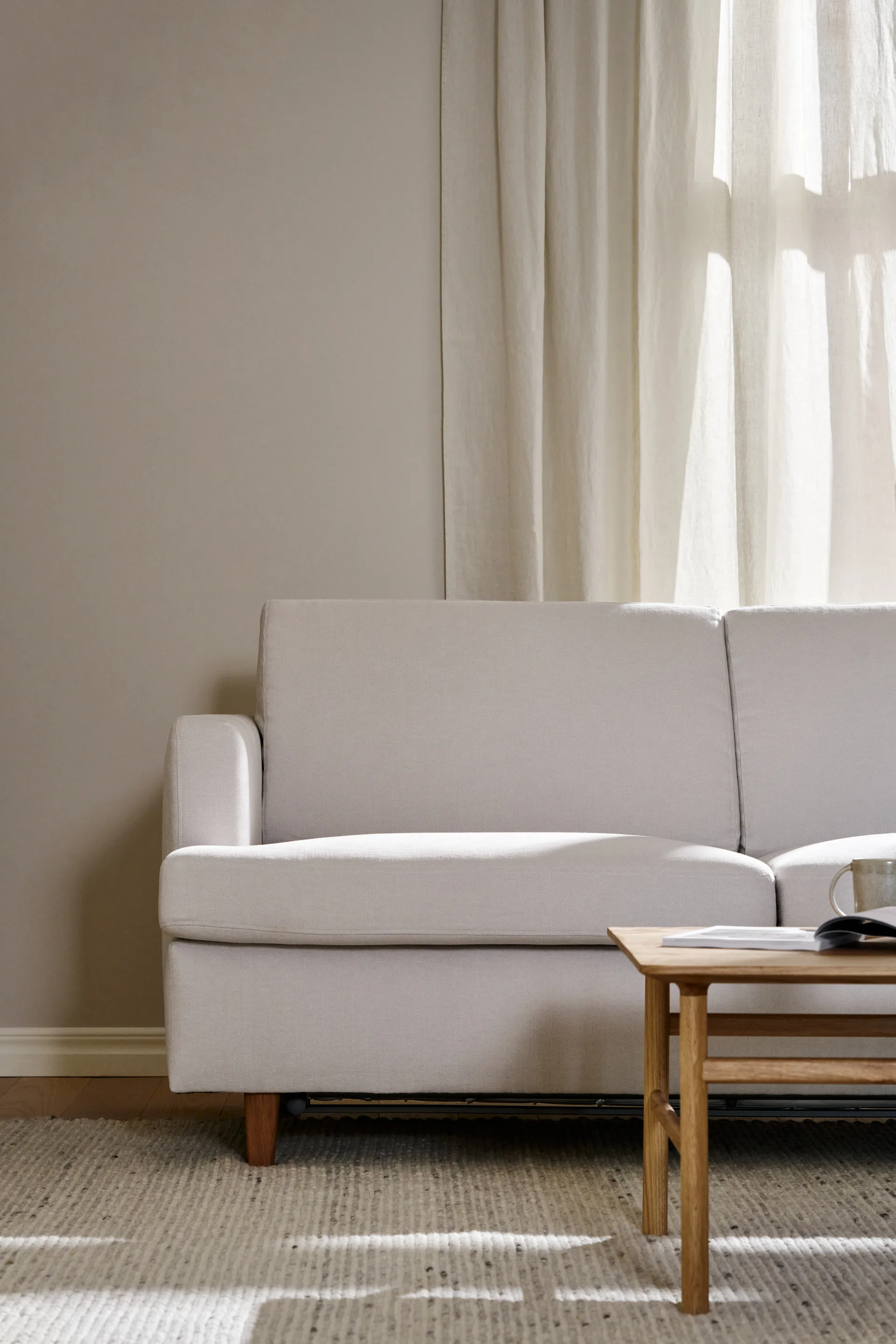 Binga 2,5-zits slaapbank, Oslo Nature 1540-donker gebeitst essen 1898