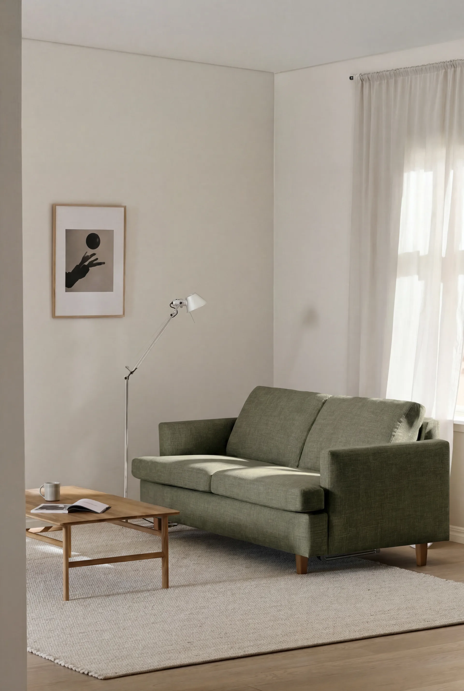 Binga 2,5-zits slaapbank, Same Forest 6677-donker gebeitst essen 1898