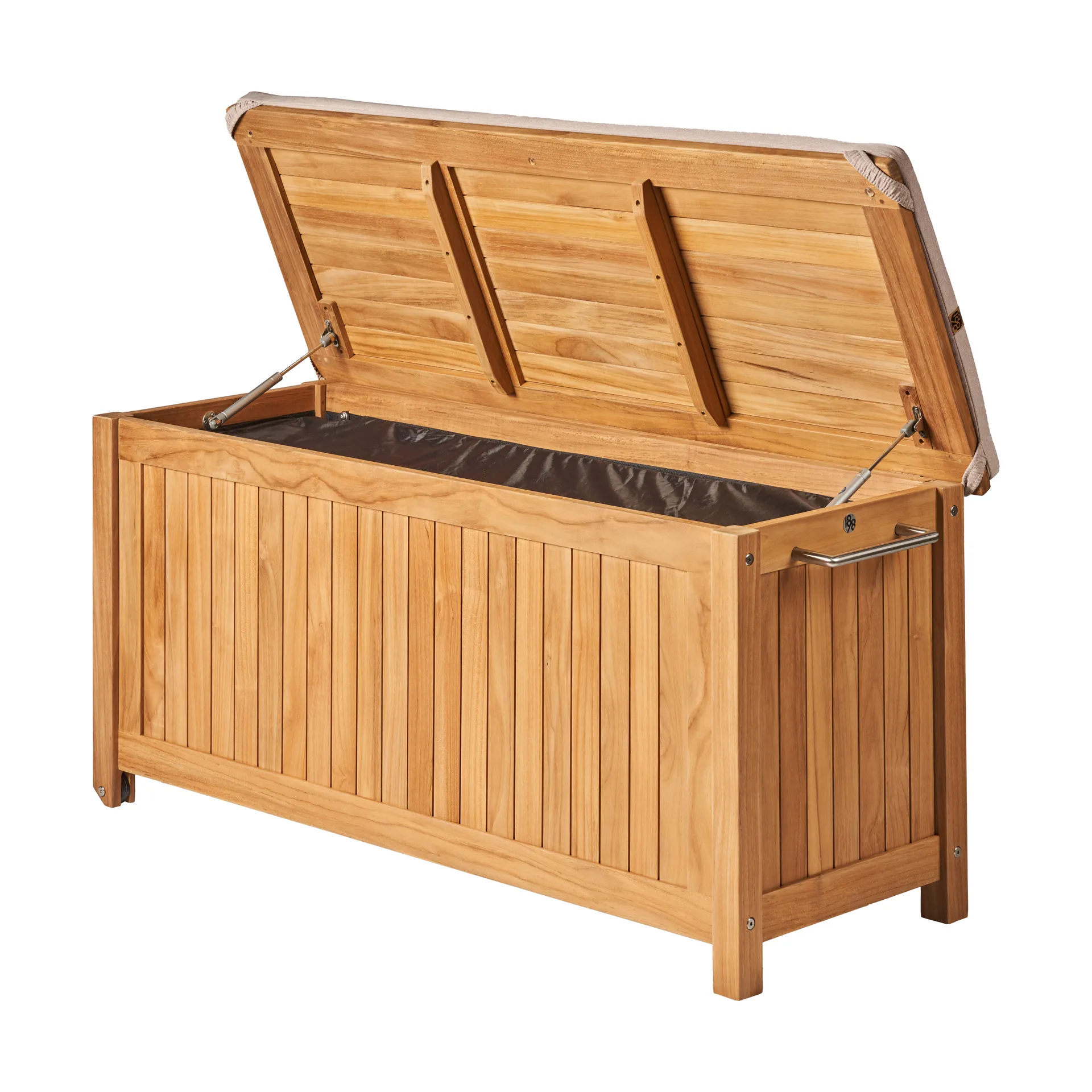 Bjärknäs opbergbox op wielen S 130x50x60 cm, Teak 1898