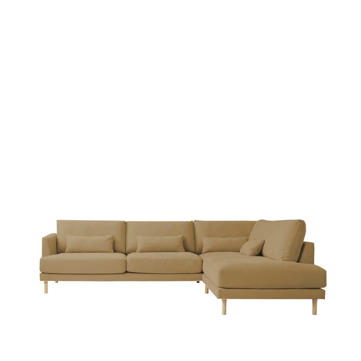 Bredhult Modulaire bank, A1 - stof alaska 0158 mustard, witgeoliede eikenhouten poten - 1898