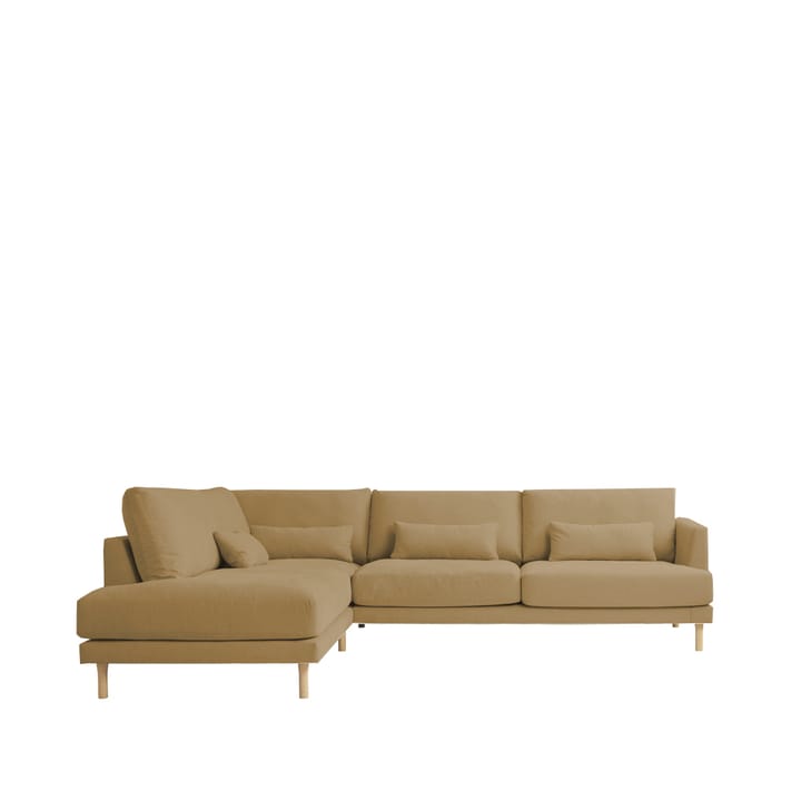 Bredhult Modulaire bank, A2 - stof alaska 0158 mustard, witgeoliede eikenhouten poten - 1898