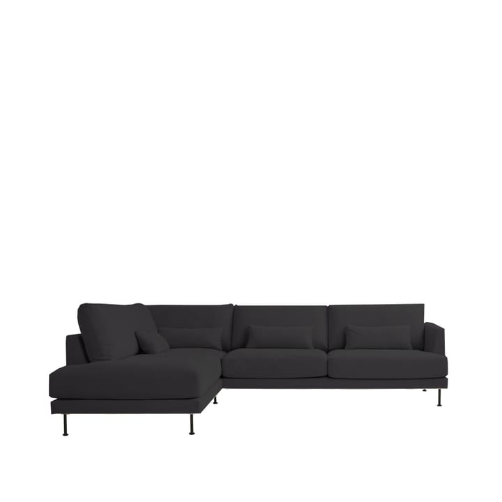 Bredhult Modulaire bank, A2 - stof alaska 0191 anthracite, zwarte stalen poten - 1898