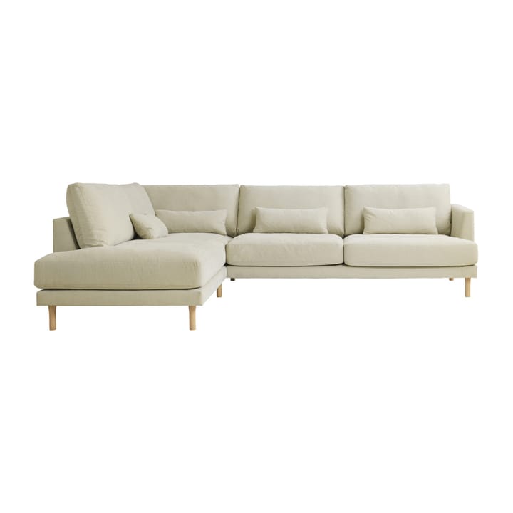 Bredhult modulaire bank A2 witgeoliede eikenhouten poten - Bern 0341 Beige - 1898