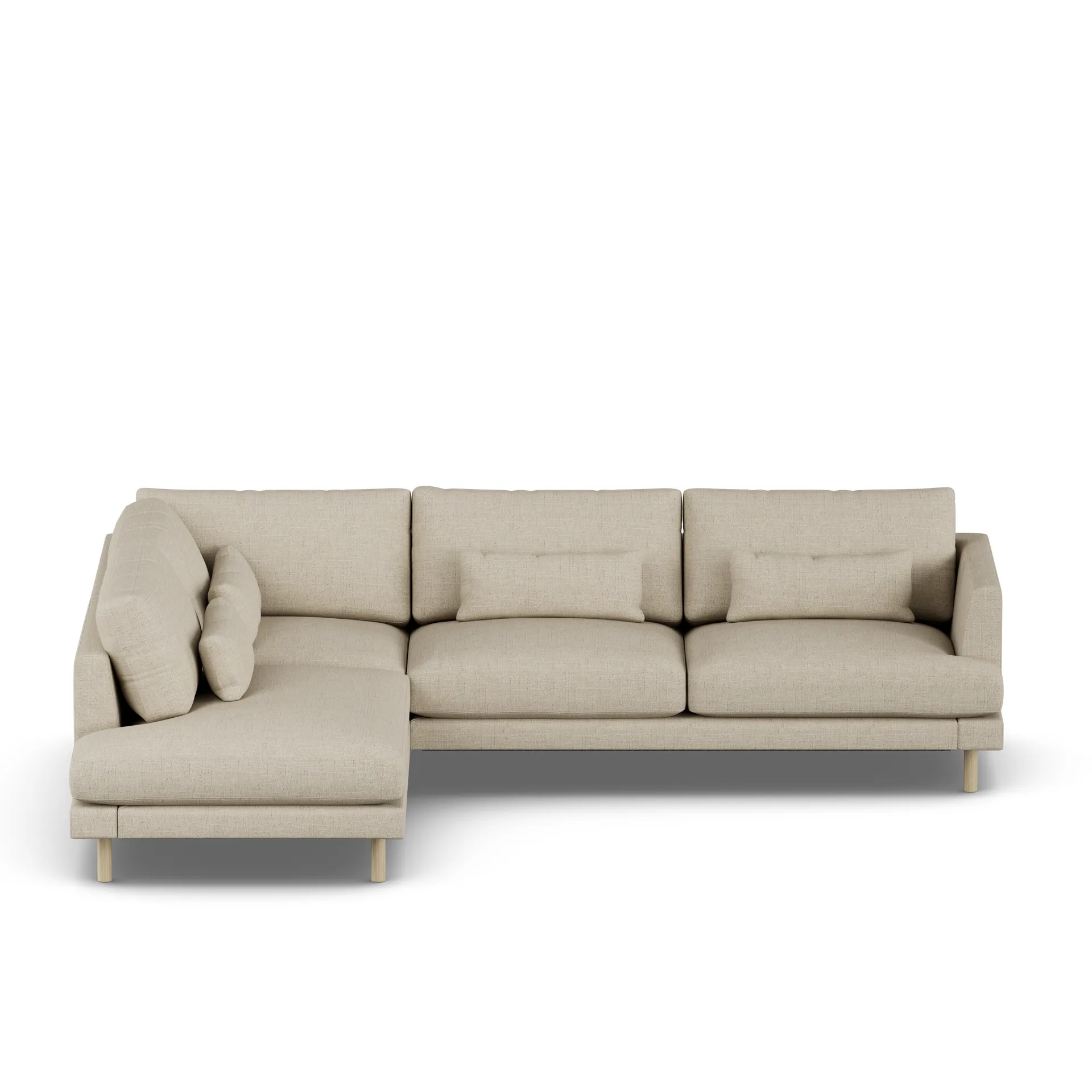Bredhult sofa, Bern Beige 0341-witgeoliede eiken, 3-zits A2 1898