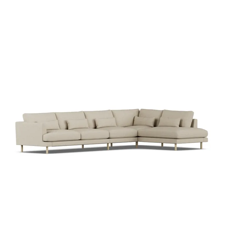 Bredhult sofa - Bern Beige 0341-witgeoliede eiken, 4-zits B1 - 1898
