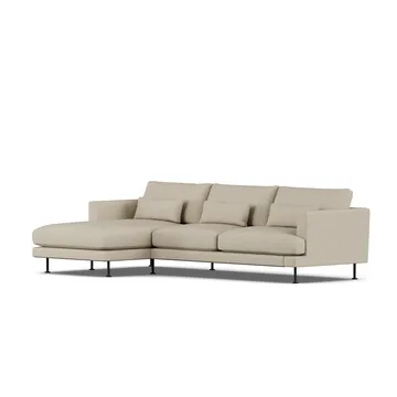 Bredhult sofa - Bern Beige 0341-zwart staal, 2,5-zits C2 - 1898