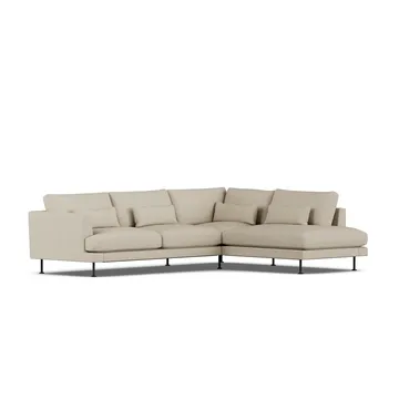 Bredhult sofa - Bern Beige 0341-zwart staal, 3-zits A1 - 1898