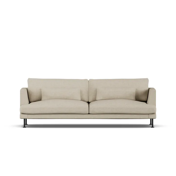Bredhult sofa - Bern Beige 0341-zwart staal, 3-zits - 1898