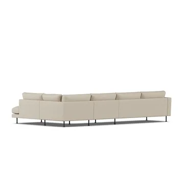 Bredhult sofa - Bern Beige 0341-zwart staal, 4-zits B1 - 1898