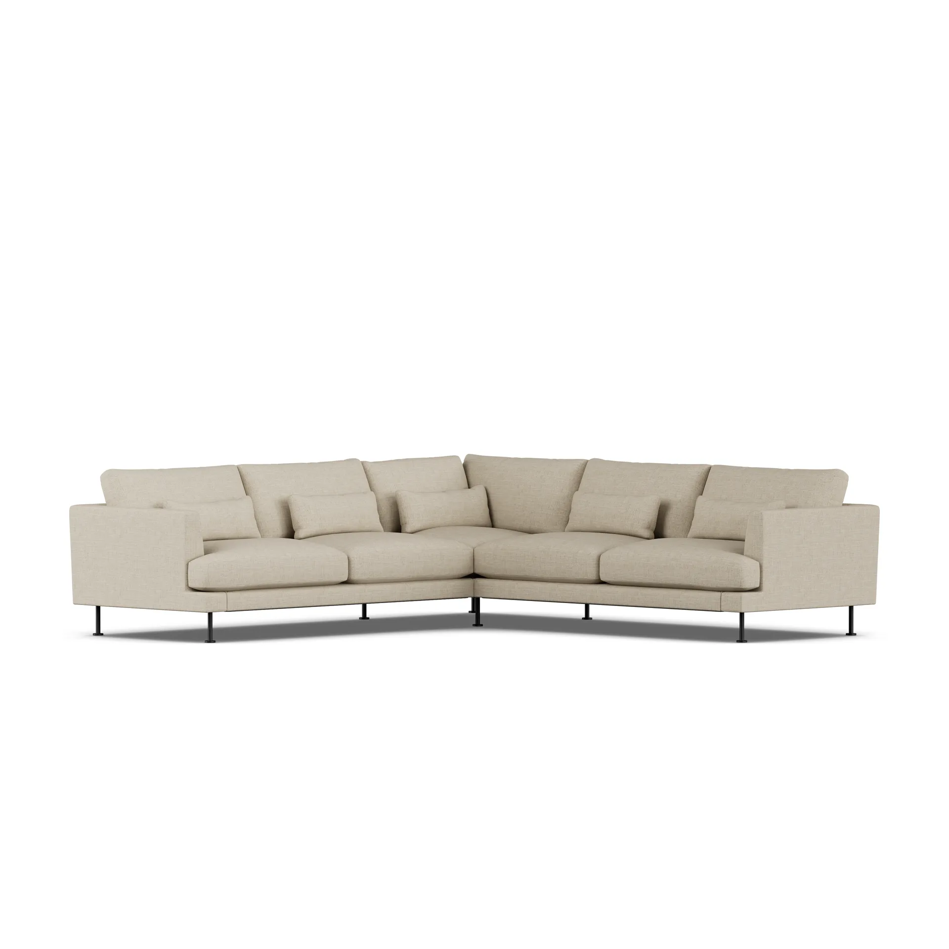 Bredhult sofa, Bern Beige 0341-zwart staal, hoekbank F 1898