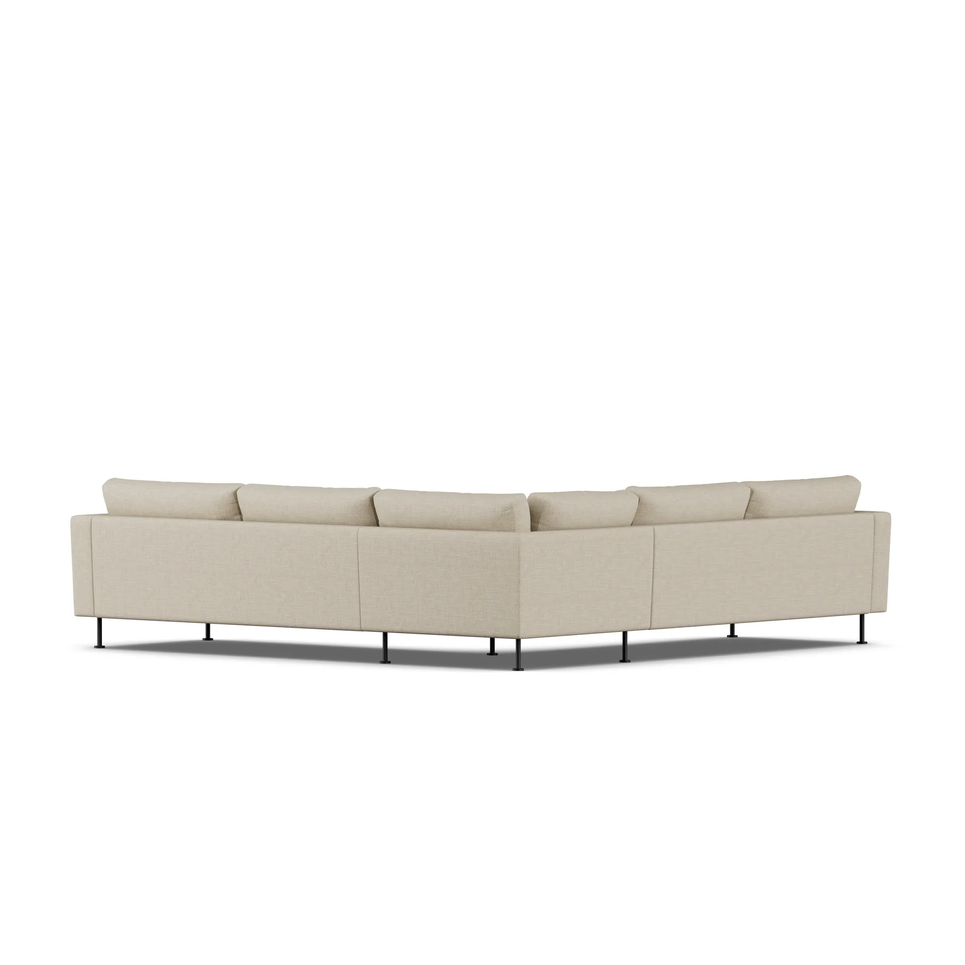 Bredhult sofa, Bern Beige 0341-zwart staal, hoekbank F 1898