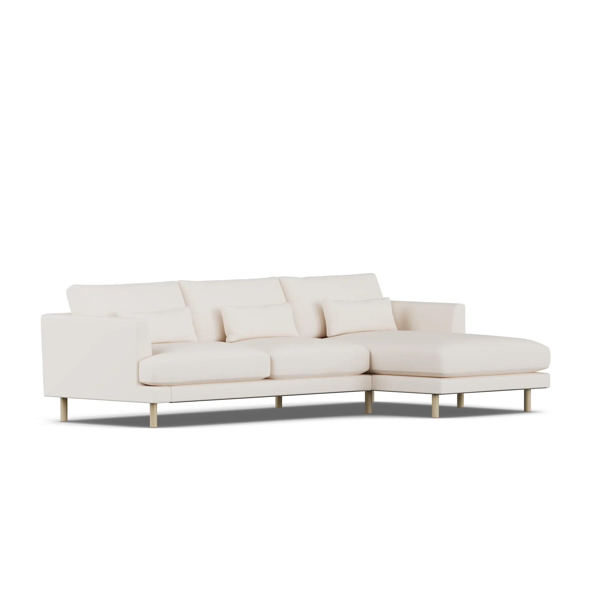 Bredhult sofa, Caleido Beige 9600-witgeoliede eiken, 2,5-zits C1 1898