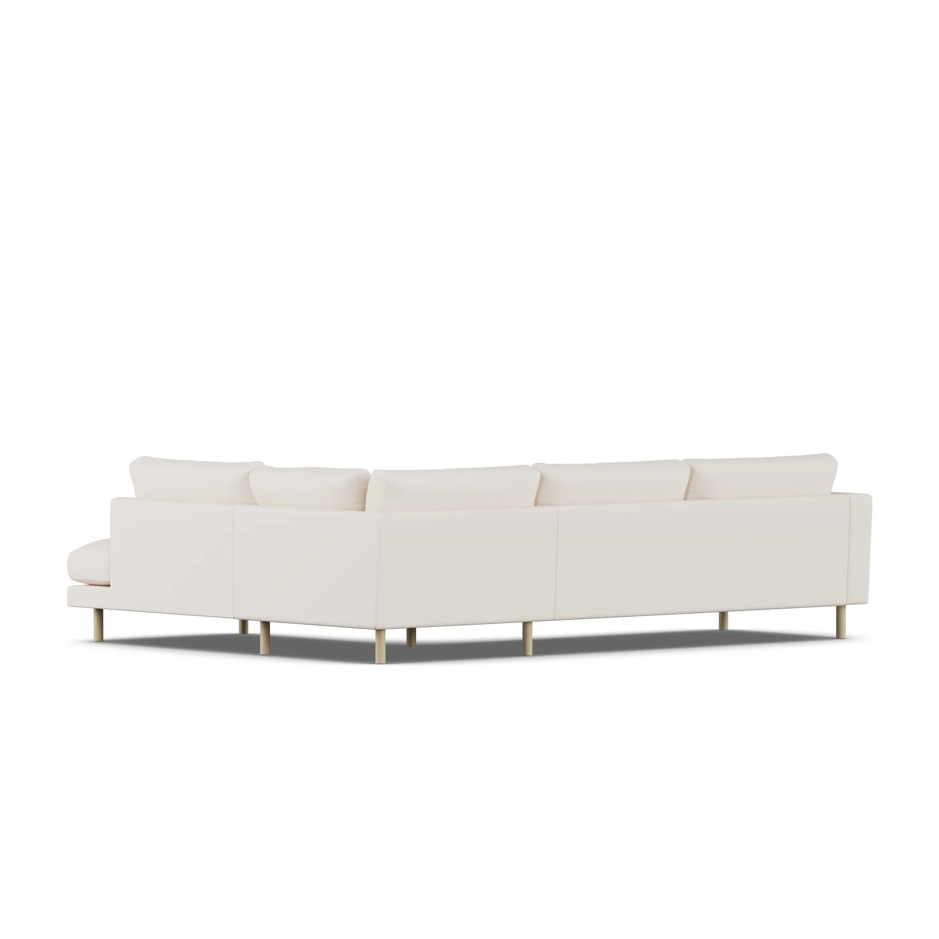 Bredhult sofa, Caleido Beige 9600-witgeoliede eiken, 3-zits A1 1898
