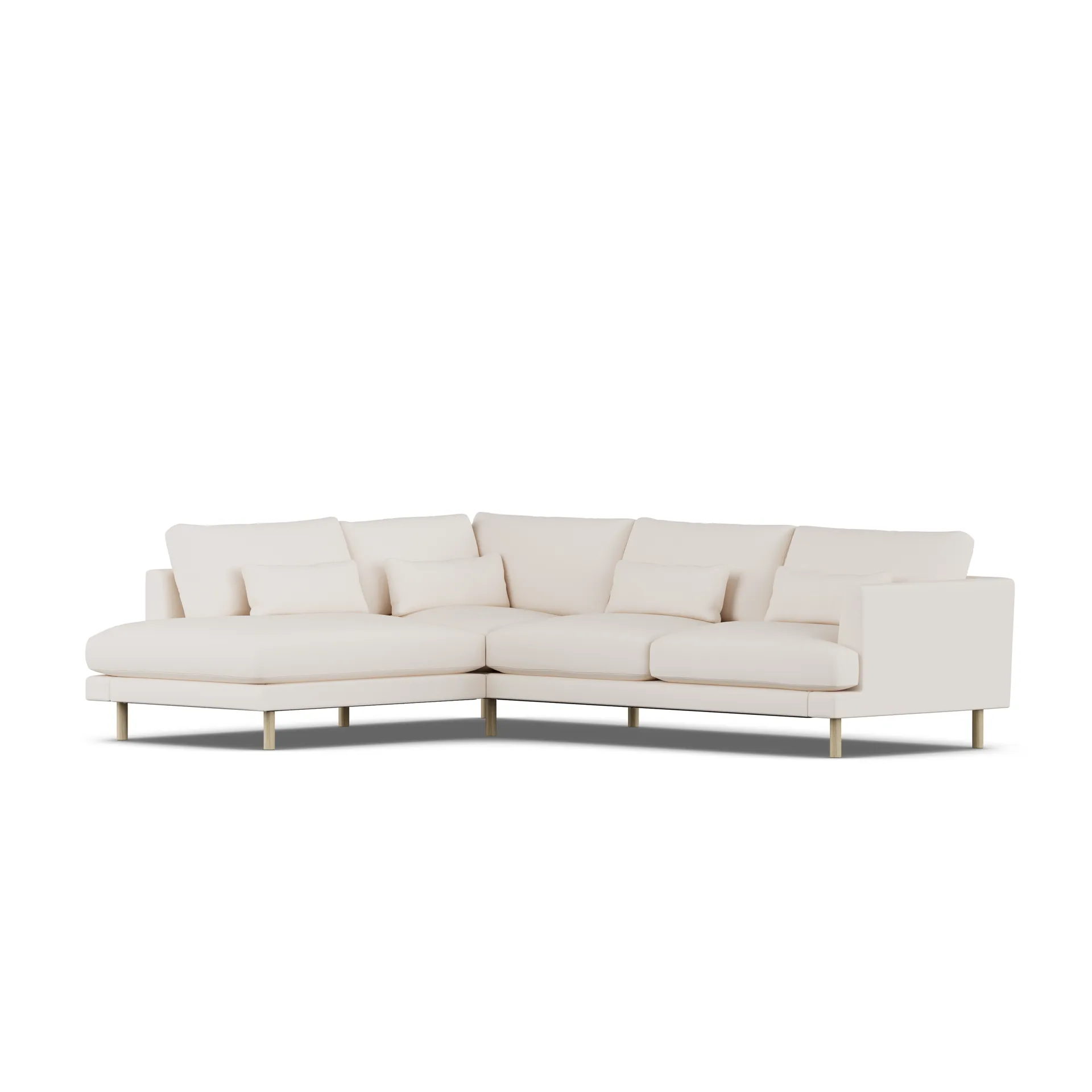 Bredhult sofa, Caleido Beige 9600-witgeoliede eiken, 3-zits A2 1898