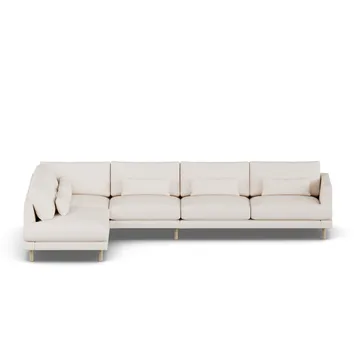 Bredhult sofa - Caleido Beige 9600-witgeoliede eiken, 4-zits B2 - 1898