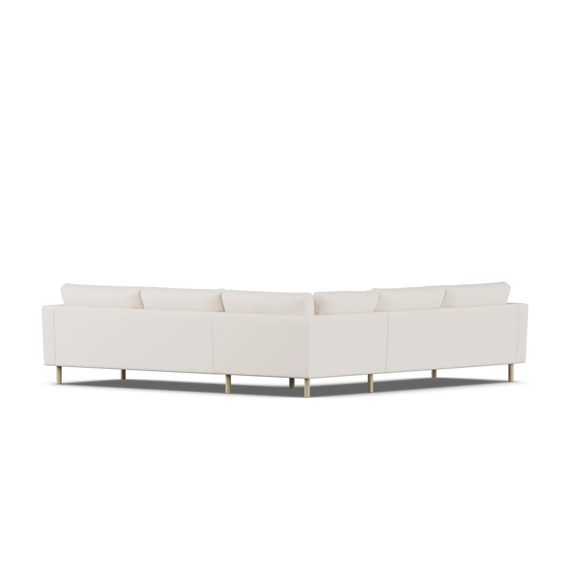 Bredhult sofa, Caleido Beige 9600-witgeoliede eiken, hoekbank F 1898