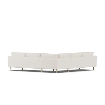 Bredhult sofa - Caleido Beige 9600-witgeoliede eiken, hoekbank F - 1898