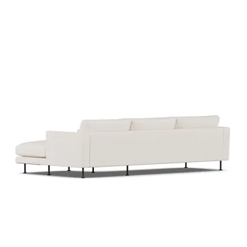 Bredhult sofa - Caleido Beige 9600-zwart staal, 2,5-zits C1 - 1898