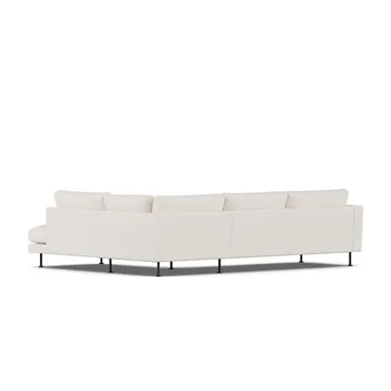 Bredhult sofa - Caleido Beige 9600-zwart staal, 3-zits A1 - 1898