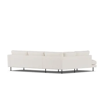 Bredhult sofa - Caleido Beige 9600-zwart staal, 3-zits A2 - 1898