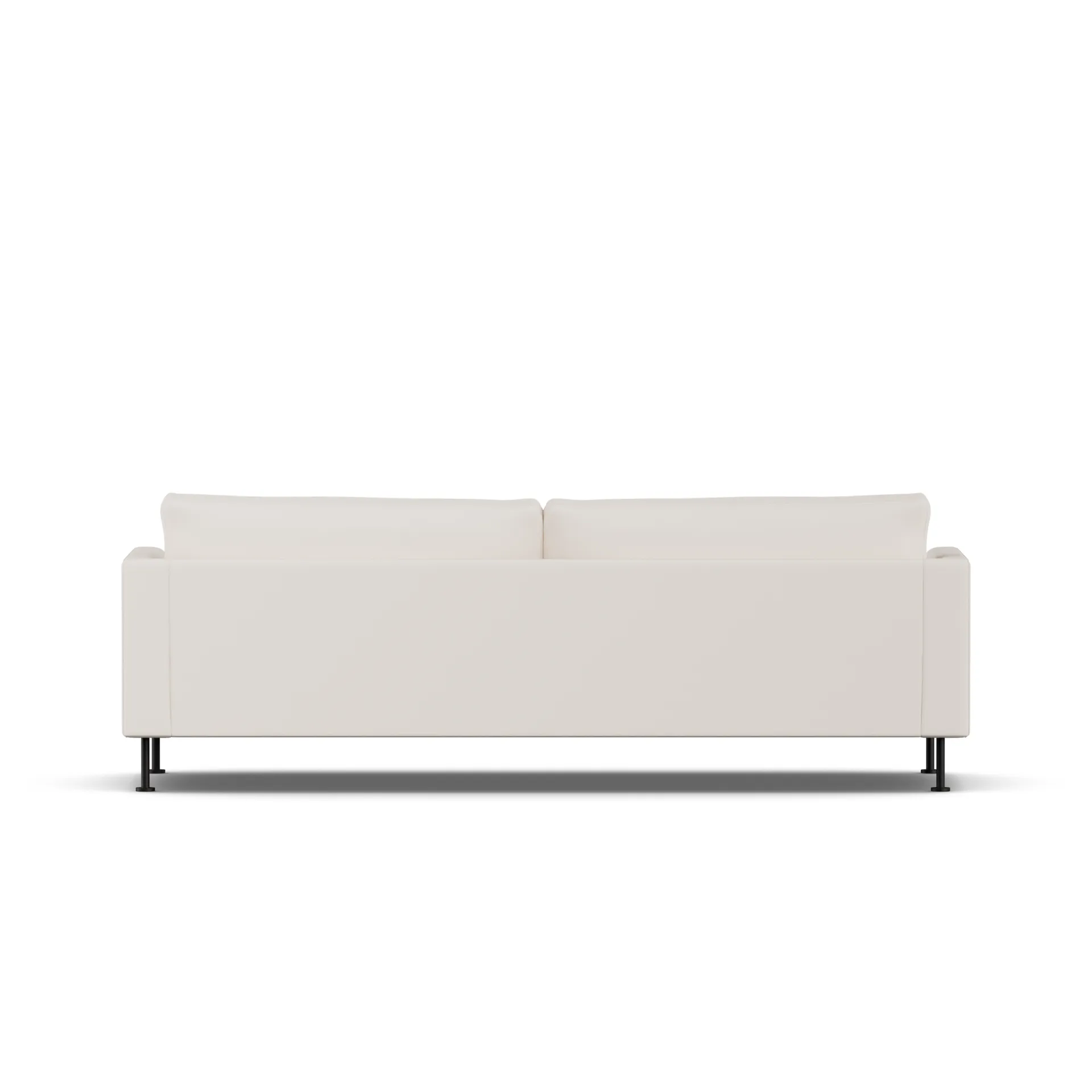 Bredhult sofa, Caleido Beige 9600-zwart staal, 3-zits 1898