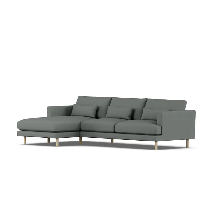 Bredhult sofa - Caleido Grey 1240-witgeoliede eiken, 2,5-zits C2 - 1898