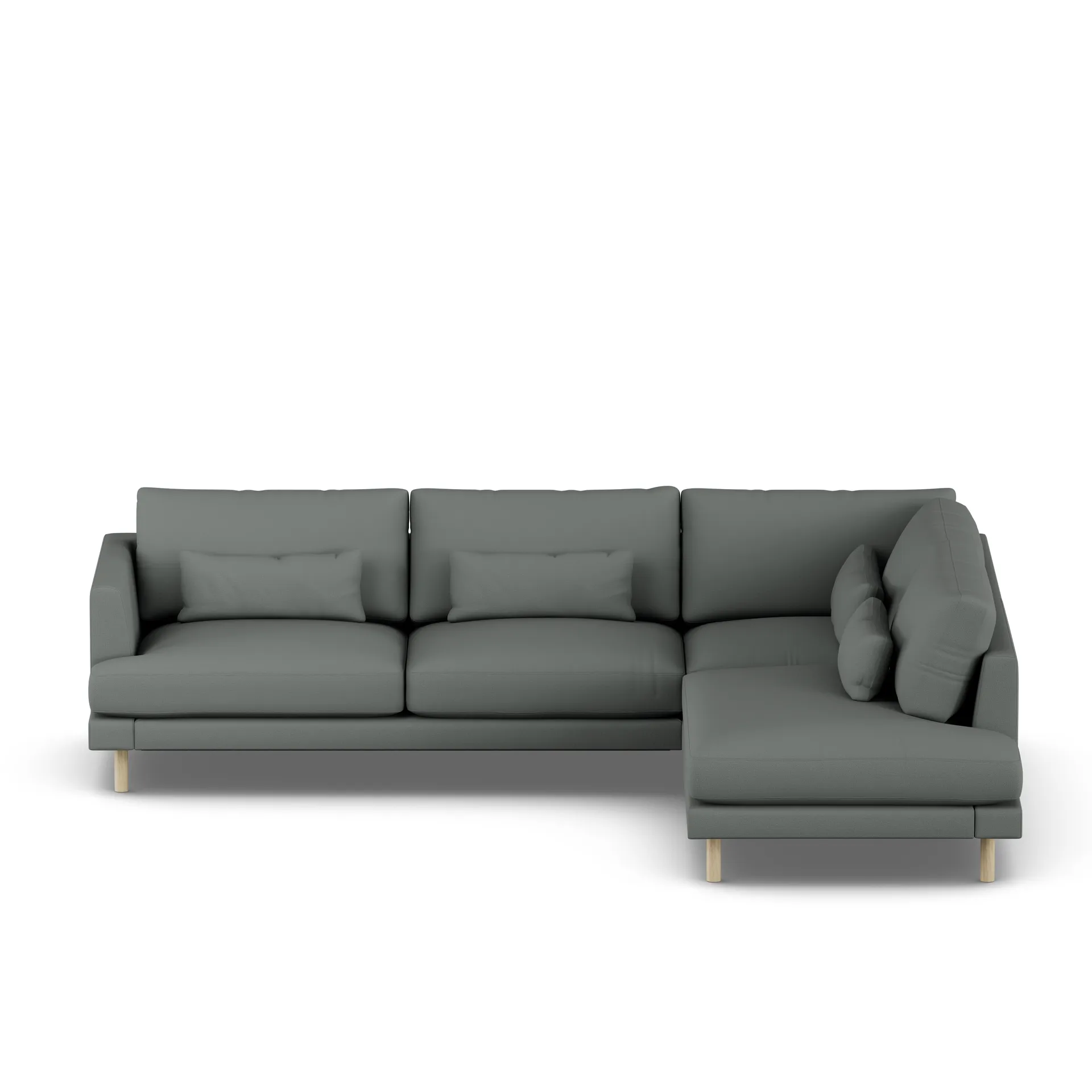 Bredhult sofa, Caleido Grey 1240-witgeoliede eiken, 3-zits A1 1898