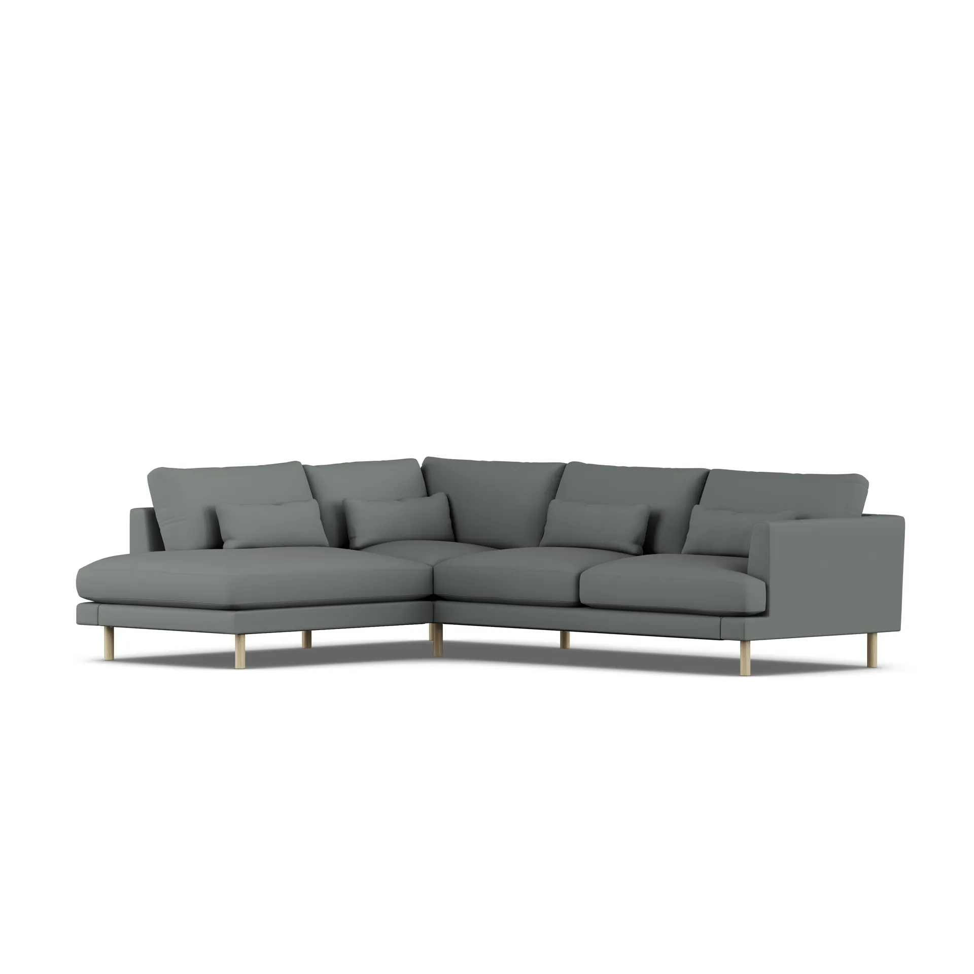 Bredhult sofa, Caleido Grey 1240-witgeoliede eiken, 3-zits A2 1898