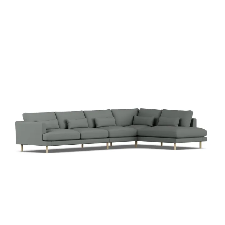 Bredhult sofa - Caleido Grey 1240-witgeoliede eiken, 4-zits B1 - 1898