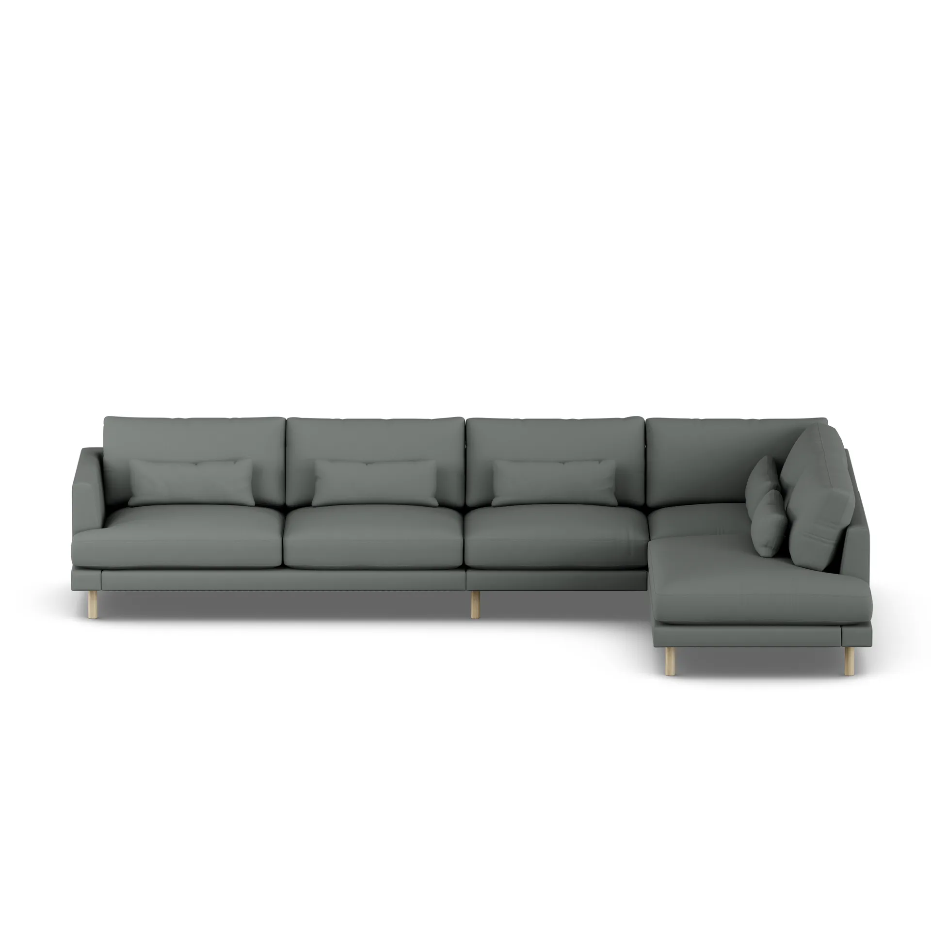 Bredhult sofa, Caleido Grey 1240-witgeoliede eiken, 4-zits B1 1898