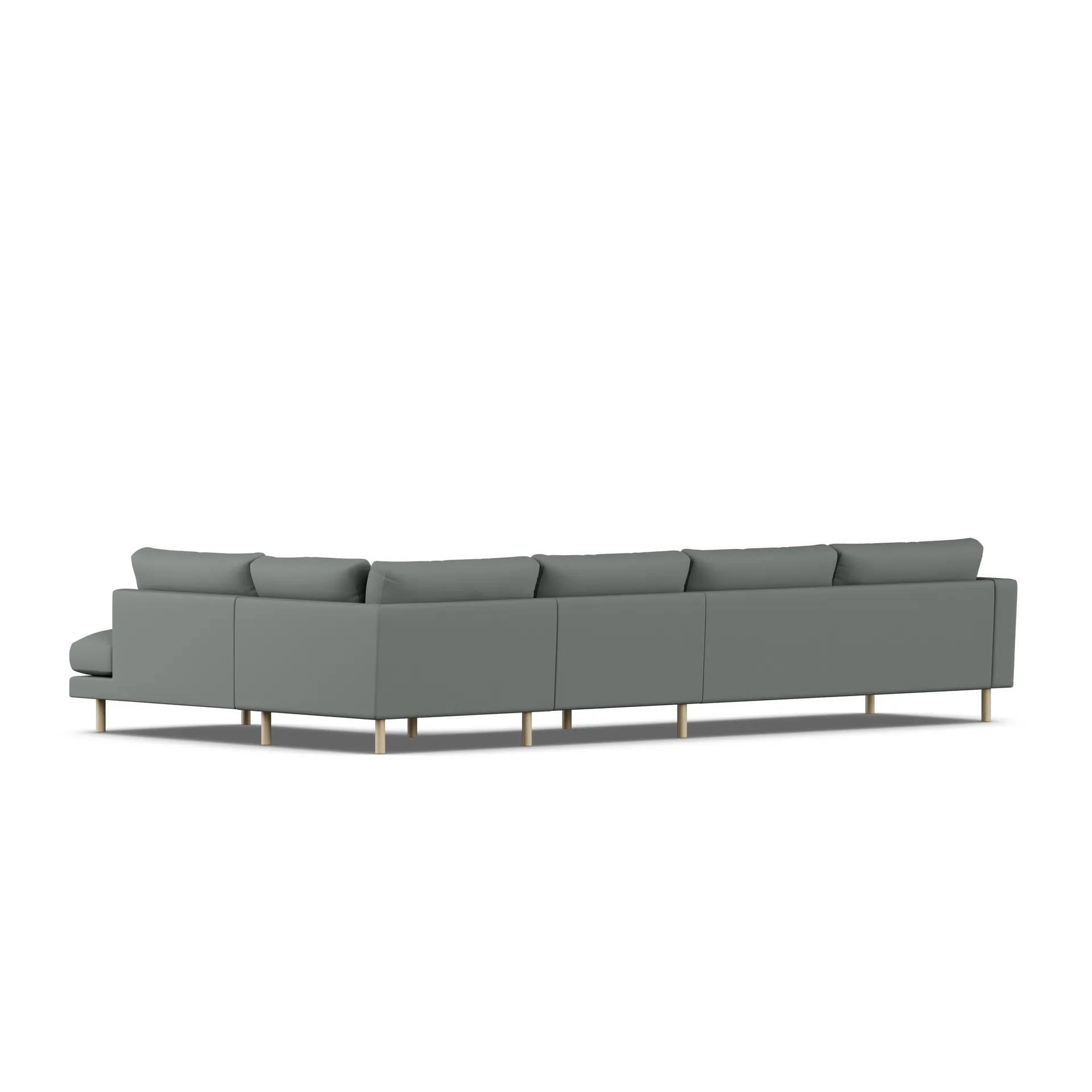 Bredhult sofa, Caleido Grey 1240-witgeoliede eiken, 4-zits B1 1898
