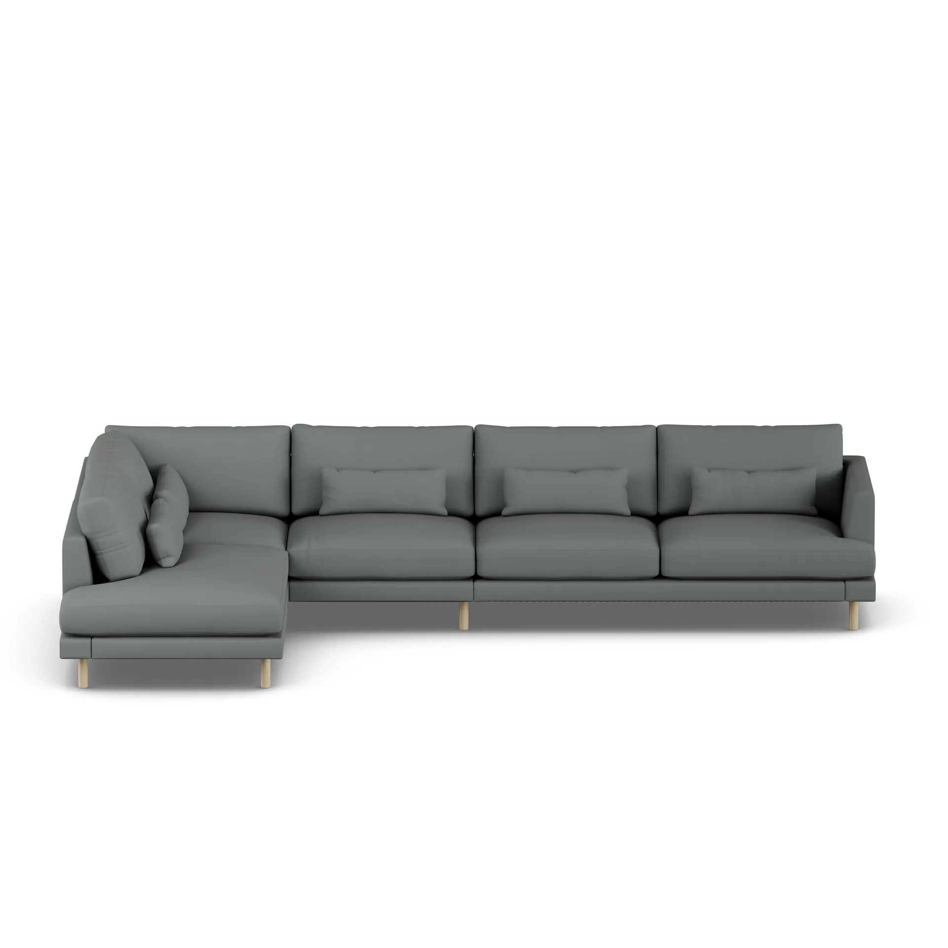 Bredhult sofa, Caleido Grey 1240-witgeoliede eiken, 4-zits B2 1898