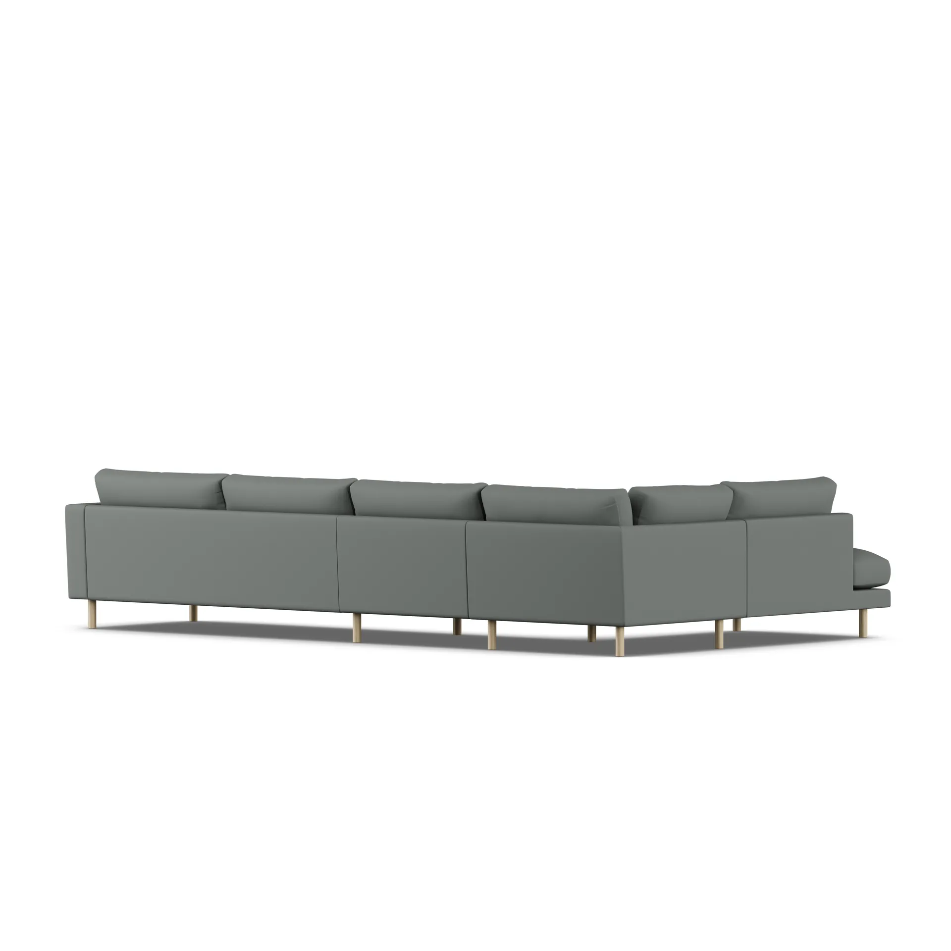 Bredhult sofa, Caleido Grey 1240-witgeoliede eiken, 4-zits B2 1898