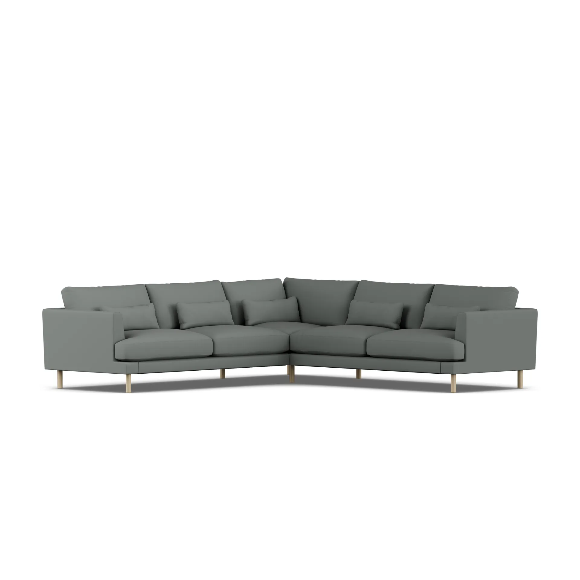Bredhult sofa, Caleido Grey 1240-witgeoliede eiken, hoekbank F 1898