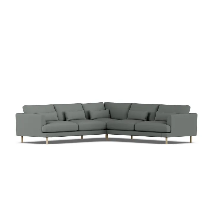 Bredhult sofa - Caleido Grey 1240-witgeoliede eiken, hoekbank F - 1898