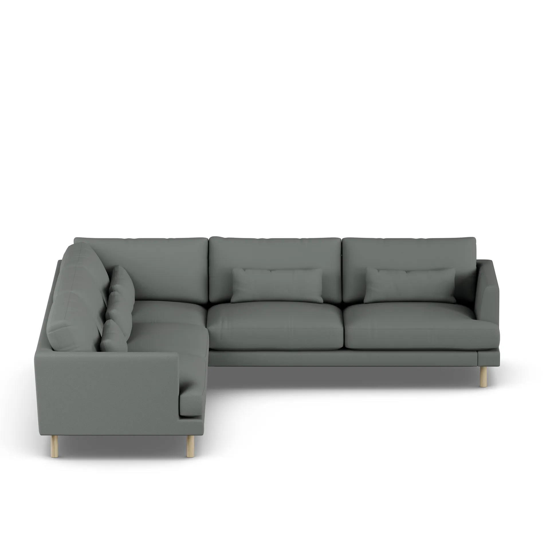 Bredhult sofa, Caleido Grey 1240-witgeoliede eiken, hoekbank F 1898