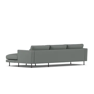 Bredhult sofa - Caleido Grey 1240-zwart staal, 2,5-zits C1 - 1898