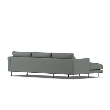 Bredhult sofa - Caleido Grey 1240-zwart staal, 2,5-zits C2 - 1898