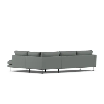Bredhult sofa - Caleido Grey 1240-zwart staal, 3-zits A1 - 1898