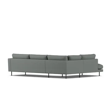 Bredhult sofa - Caleido Grey 1240-zwart staal, 3-zits A2 - 1898