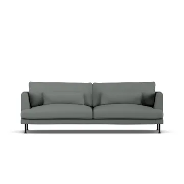 Bredhult sofa - Caleido Grey 1240-zwart staal, 3-zits - 1898