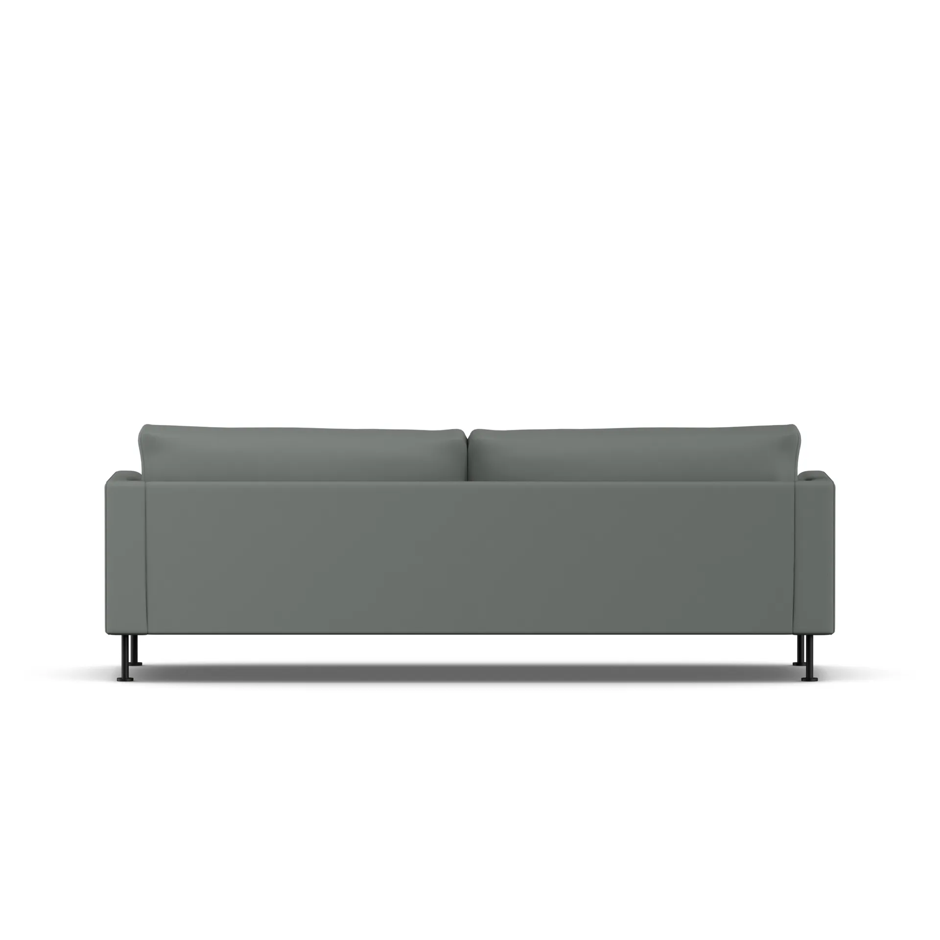 Bredhult sofa, Caleido Grey 1240-zwart staal, 3-zits 1898