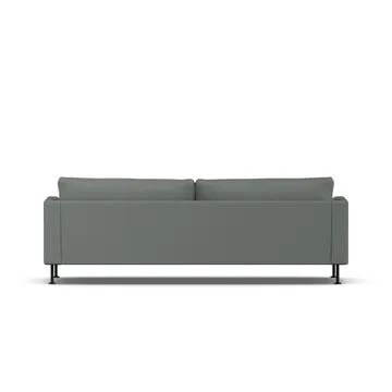 Bredhult sofa - Caleido Grey 1240-zwart staal, 3-zits - 1898