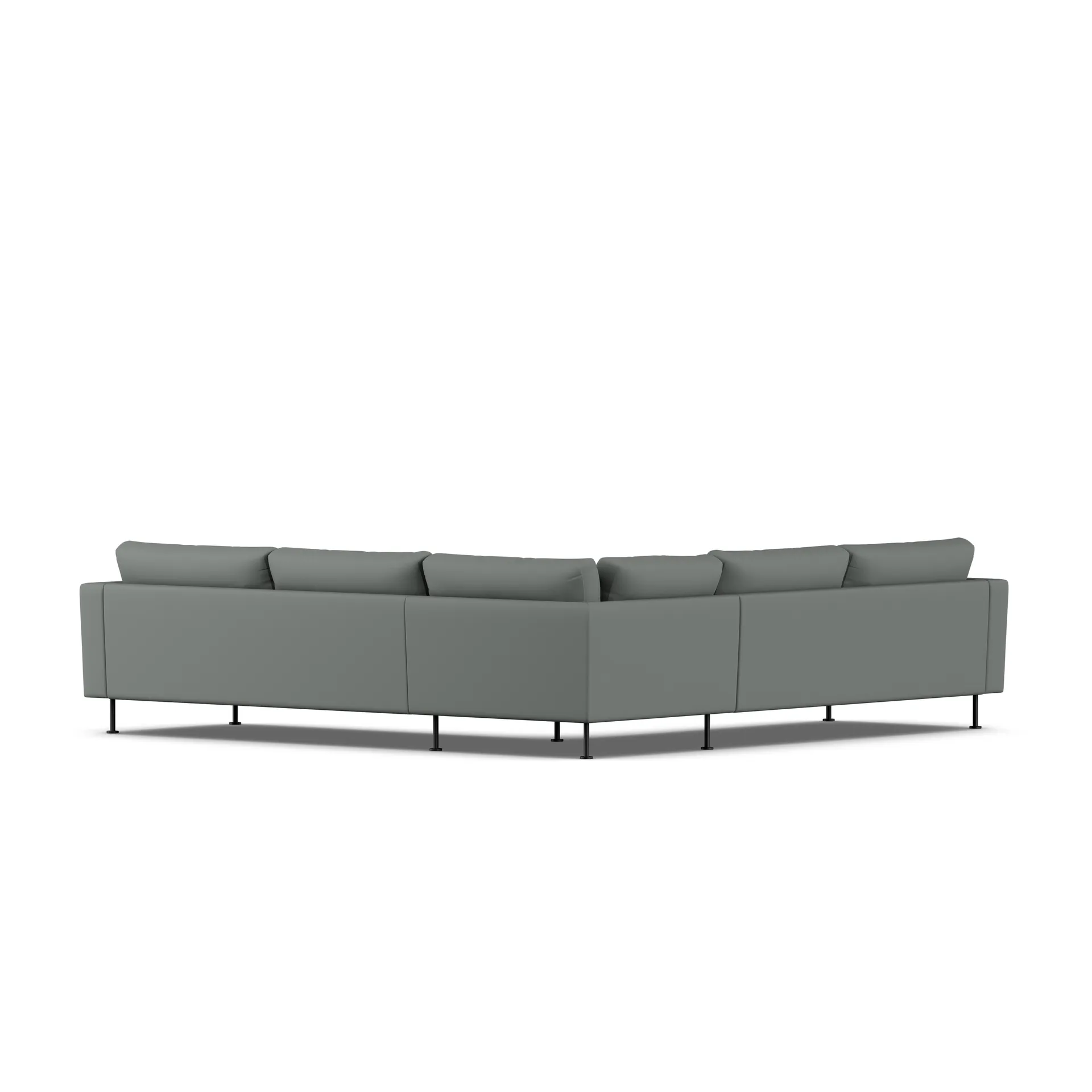 Bredhult sofa, Caleido Grey 1240-zwart staal, hoekbank F 1898