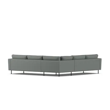 Bredhult sofa - Caleido Grey 1240-zwart staal, hoekbank F - 1898